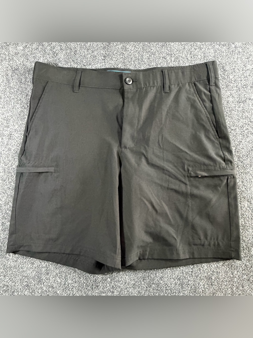 Birdie Bound Shorts Mens 38 Black Cargo Golf Fly Zip Chino Short